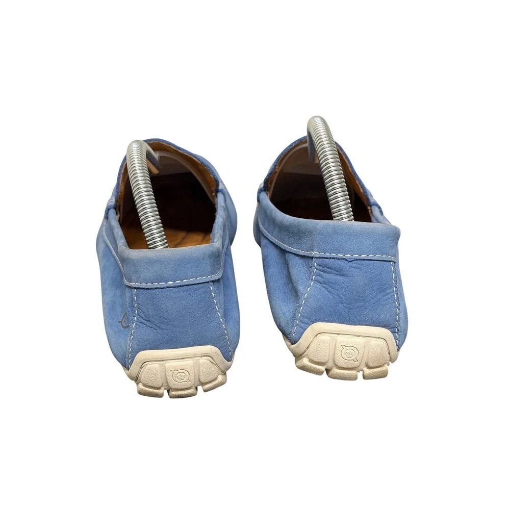 Born Loafers Mens 8.5 Blue Leather Handcrafted Driving Moccasins H38254